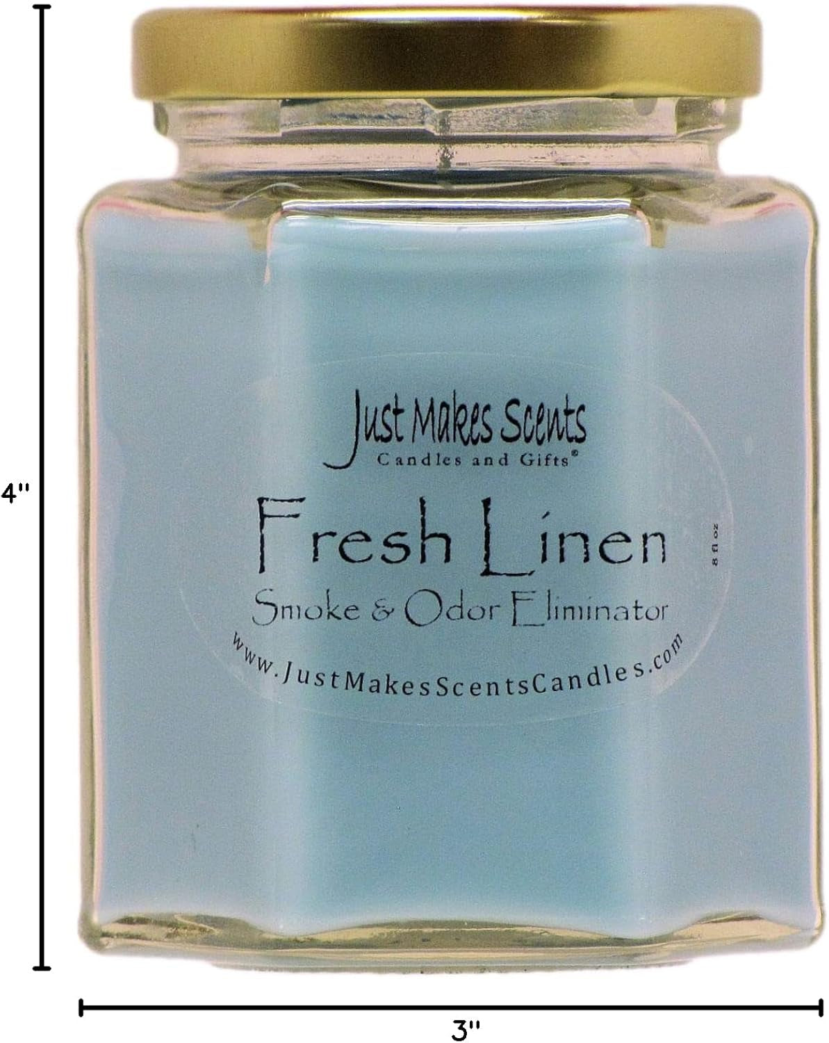 Fresh Linen Scented Smoke and Odor Eliminator Candle - Odor Eliminating Scented Candles for Home - Neutralizes Cigarette, Food, and Pet Smells - Hand Poured in the USA