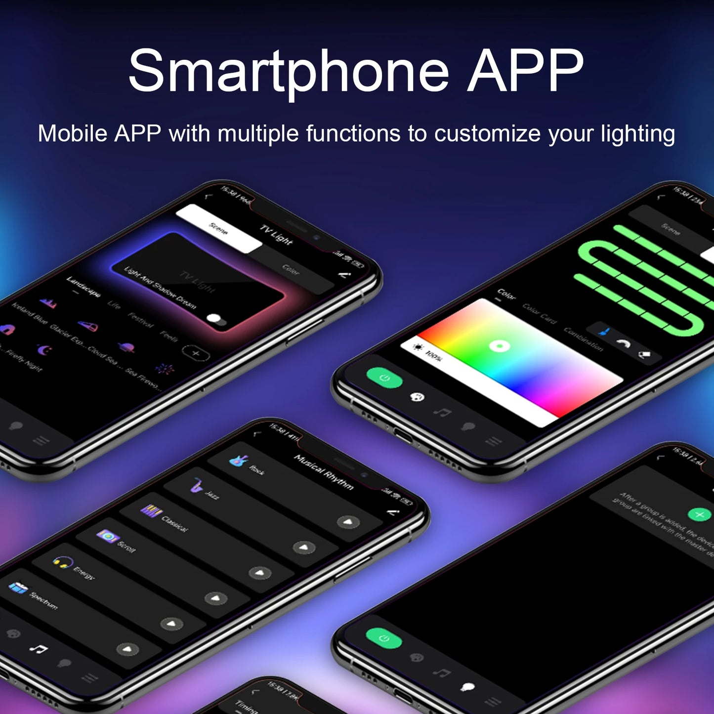 TV LED Backlight with Camera Ambient Strip Light Immersion Led Color Strip LED Light for 55-65 Inch Tv Pc Tape Screen Led Rgb