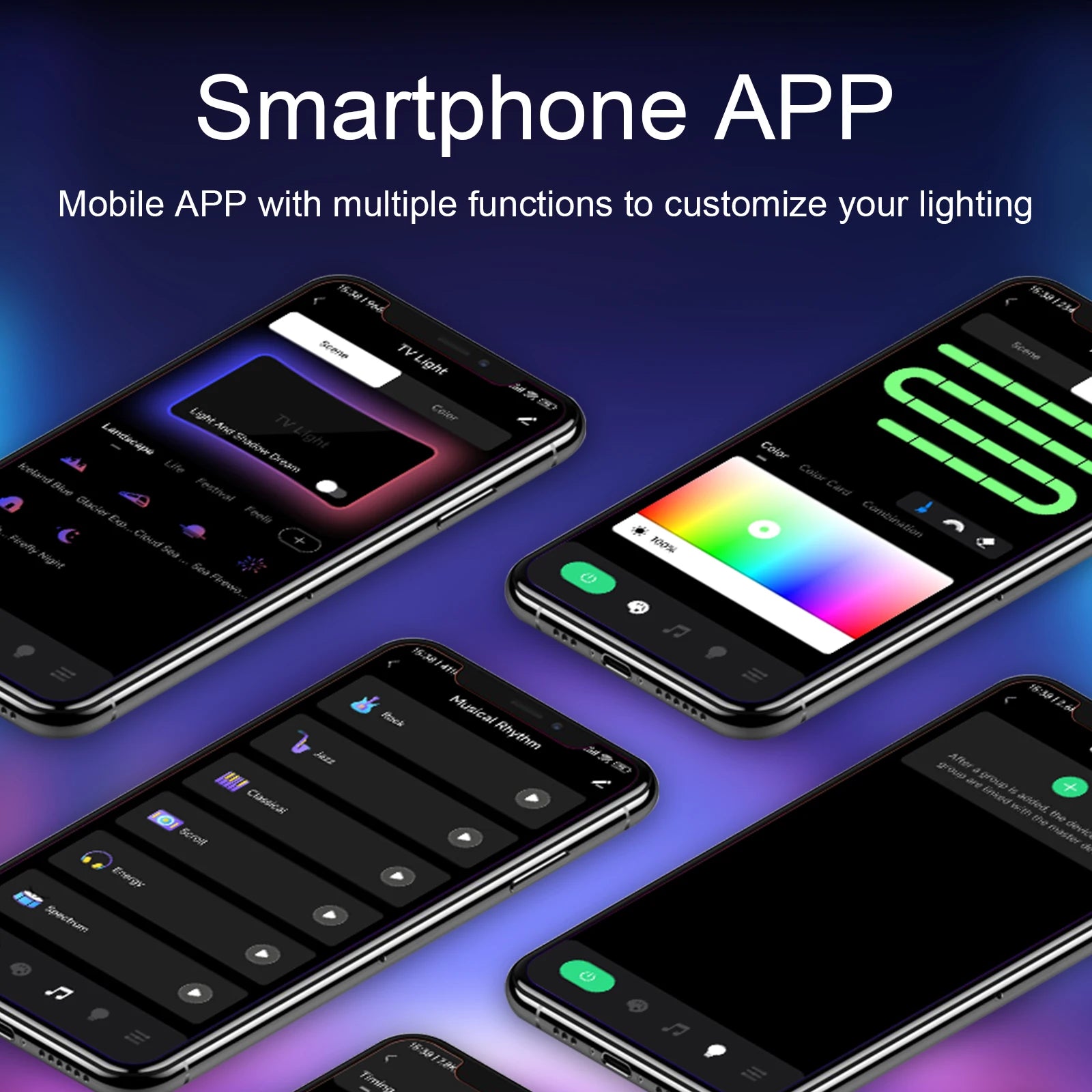 TV LED Backlight with Camera Ambient Strip Light Immersion Led Color Strip LED Light for 55-65 Inch Tv Pc Tape Screen Led Rgb